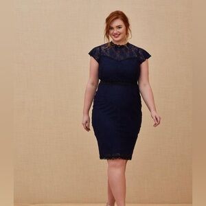 torrid Navy Lace Midi Dress